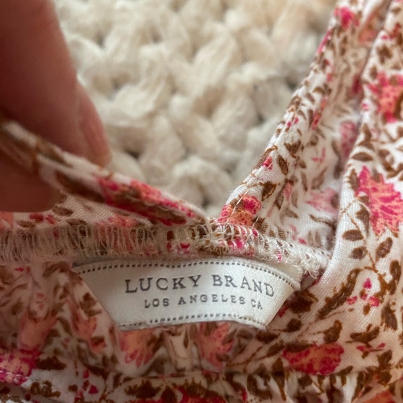 Lucky Brand Red and Pink Floral Blouse - Picture 2 of 2